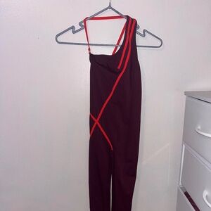 girls contemporary unitard with mesh side